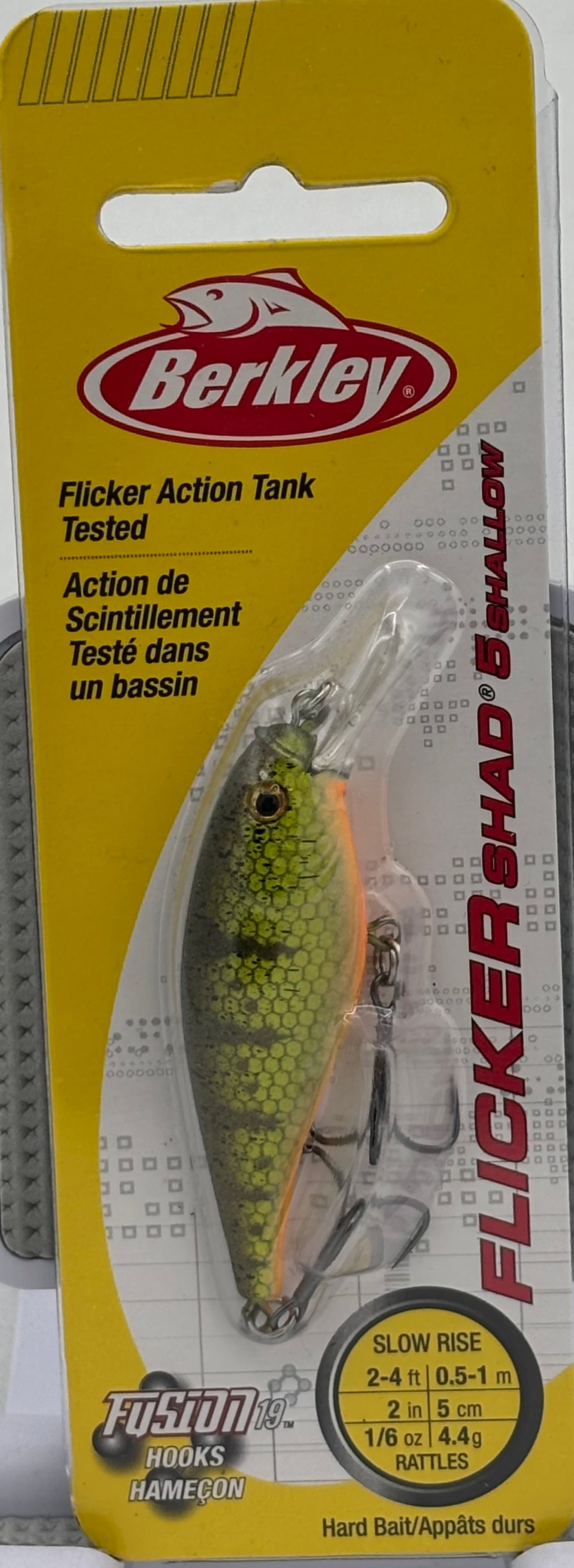 Berkley  Flicker Shad 5 Shallow Yellow Perch 1\/6 oz  120-9089
