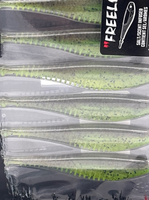 Rapala  Crush City Freeloader 4\u201D Green Pumpkin Chartreuse Pepper  CCFLD4GPCH