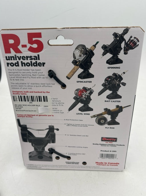 Scotty  R5 Universal Rod Holder Black  290
