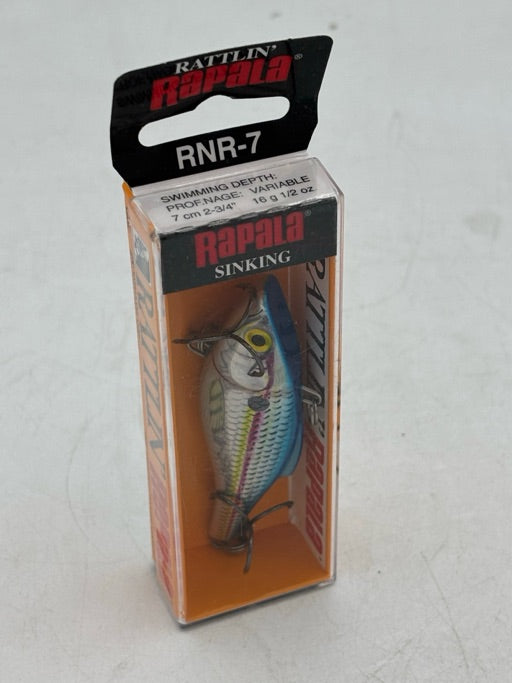 Rapala  Rattlin\u2019 Rapala 07 Holographic Blue Shad  RNR07HBSD