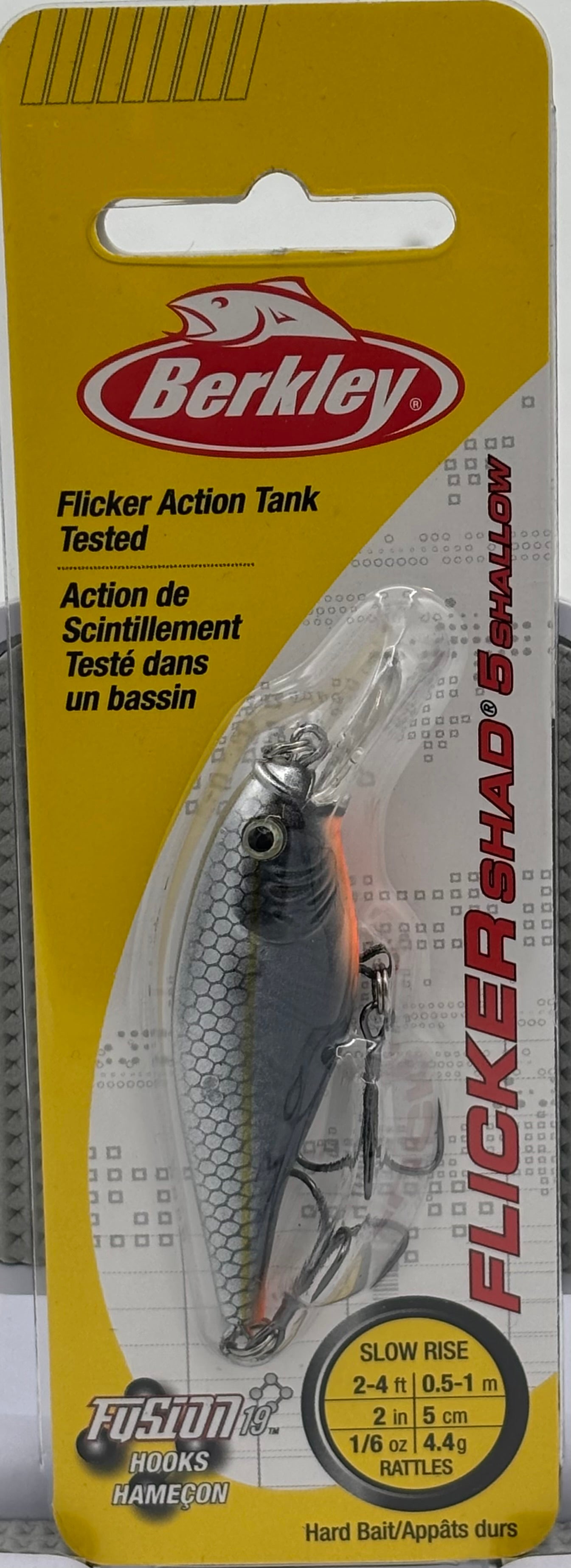 Berkley  Flicker Shad 5 Shallow Slick Black Pearl 1\/6 oz 120-9087