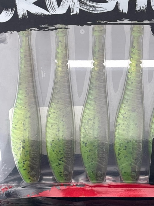 Rapala  Crush City Freeloader 4\u201D Green Pumpkin Chartreuse Pepper  CCFLD4GPCH