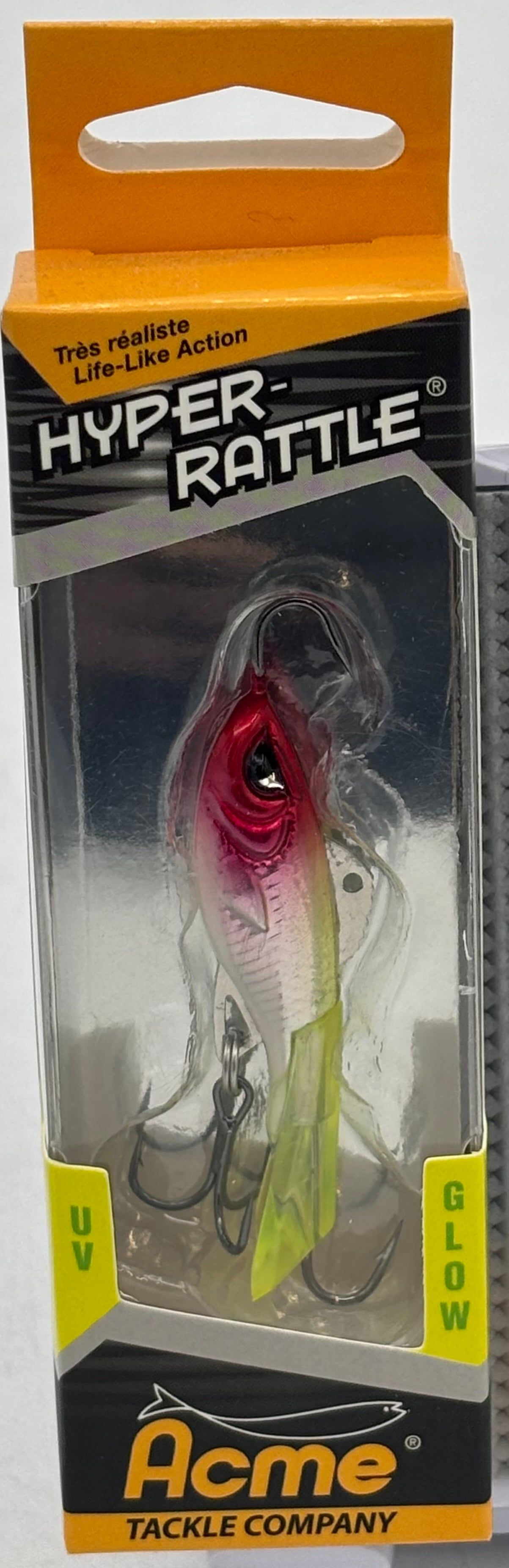 Acme  Hyper-Rattle Yellow\/Red Glow 2\u201D  096-631