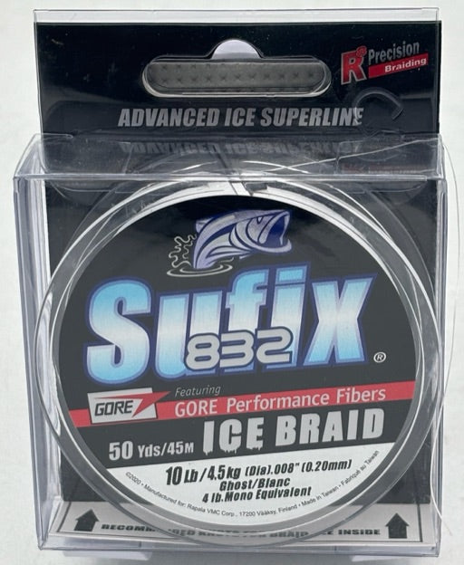 Sufix  832 Advanced Ice Braid Ghost 10 LB \/ 50 Yds  671-010GH