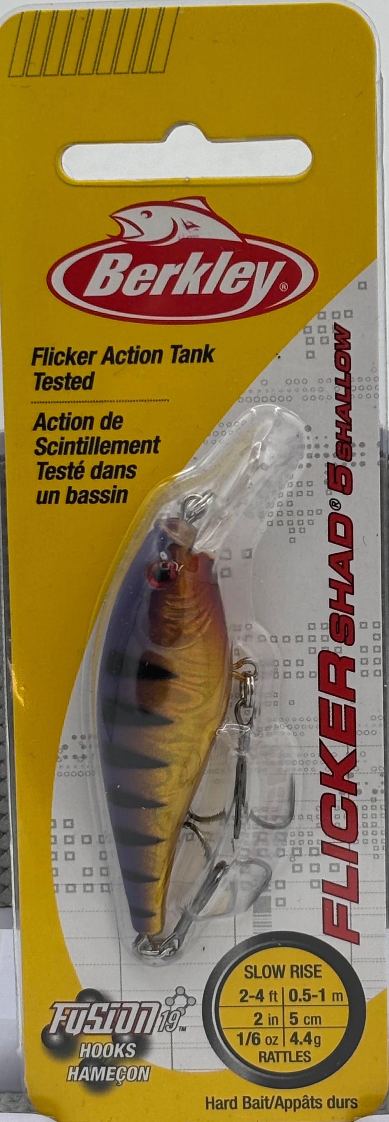 Berkley  Flicker Shad 5 Shallow Slick Purple Bengal 1\/6 oz  120-9085