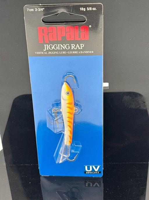 Rapala  Jigging Rap 7 Orange Tiger  W7OTU