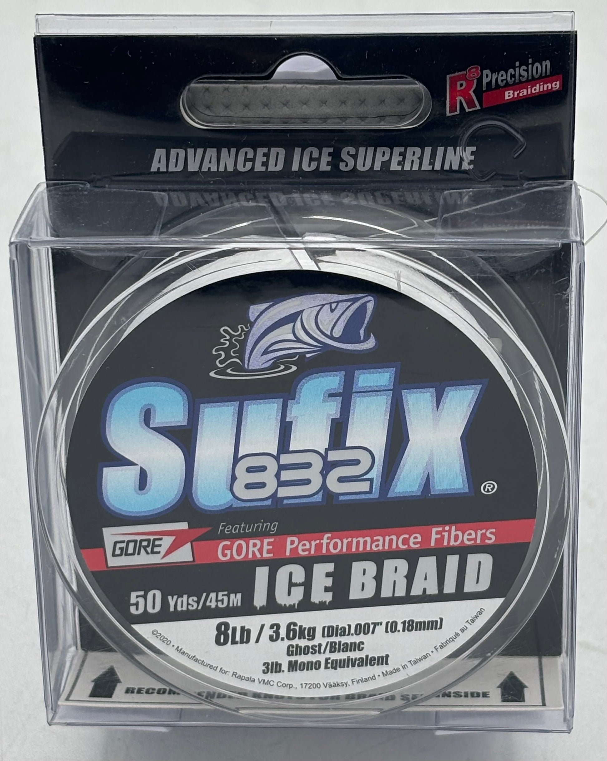 Sufix  832 Advanced Ice Braid Ghost 8LB \/ 50 Yds  671-008GH