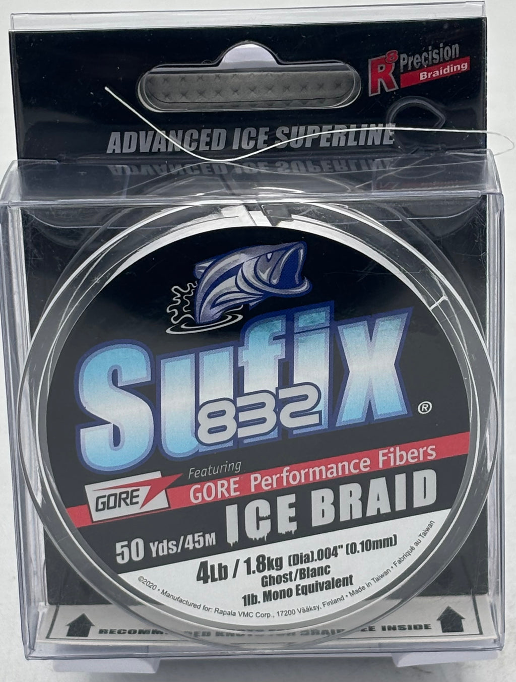 Sufix  832 Advanced Ice Braid Ghost 4LB \/ 50 Yds  671-004GH