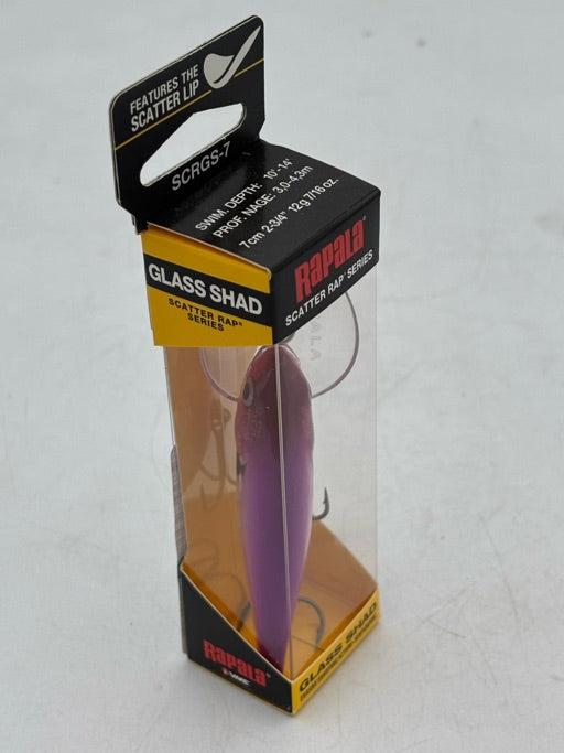 Rapala  Scatter Glass Shad 07 Glass Purple Clown  SCRGS07GPRCL