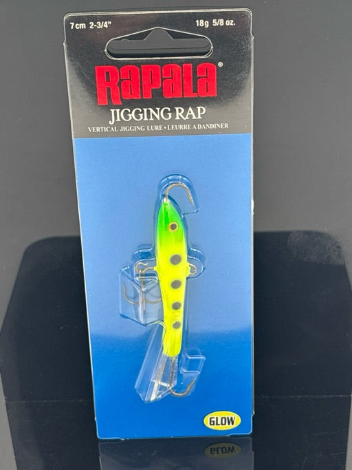 Rapala  Jigging Rap 7 Glow Slimy Lime  W7GSLM
