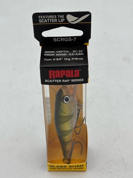 Rapala  Scatter Glass Shad 07 Glass Yellow Perch  SCRGS07GYP