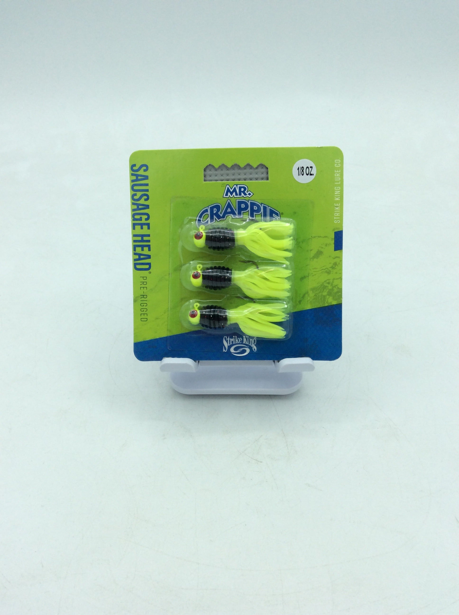 Strike King Mr Crappie Sausage Head 1\/8oz Jig Tux Blk, 3-Pack MRCSH18-183