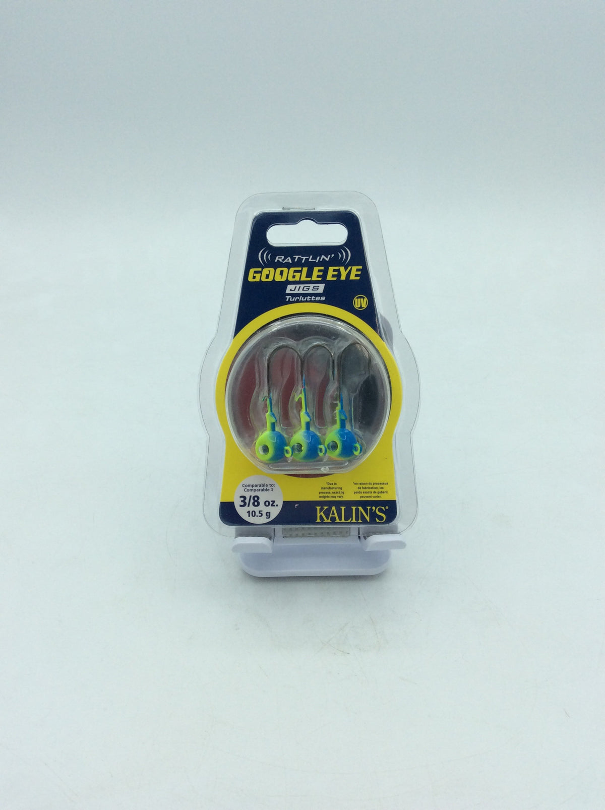 Kalin\u2019s Tackle  Google Eye Jig 3\/8oz Parrot, 3-Pack 096-709