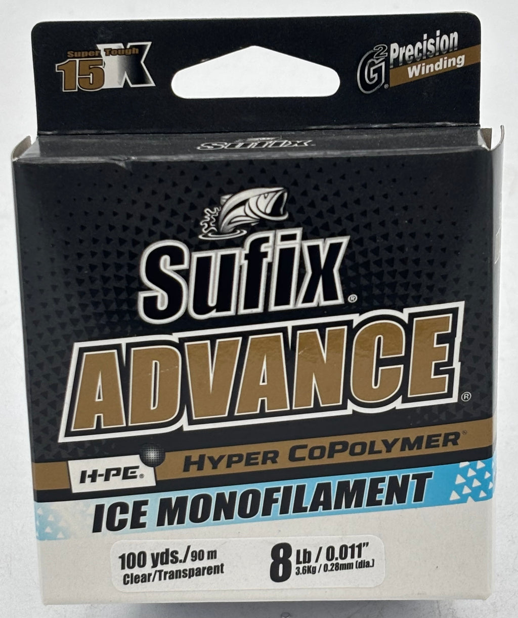 Sufix  Advance Ice Monofilament Clear 8 lb \/ 100 yds  606-008
