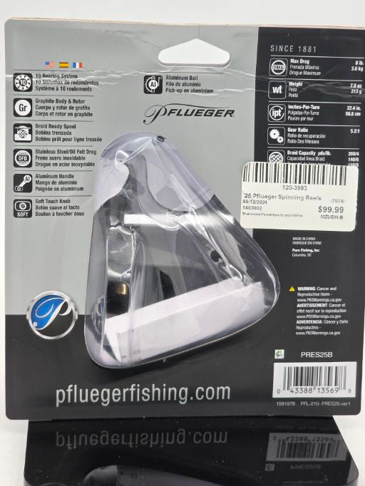 PFLUEGER  President PRES25 Spinning Reel 120-3993