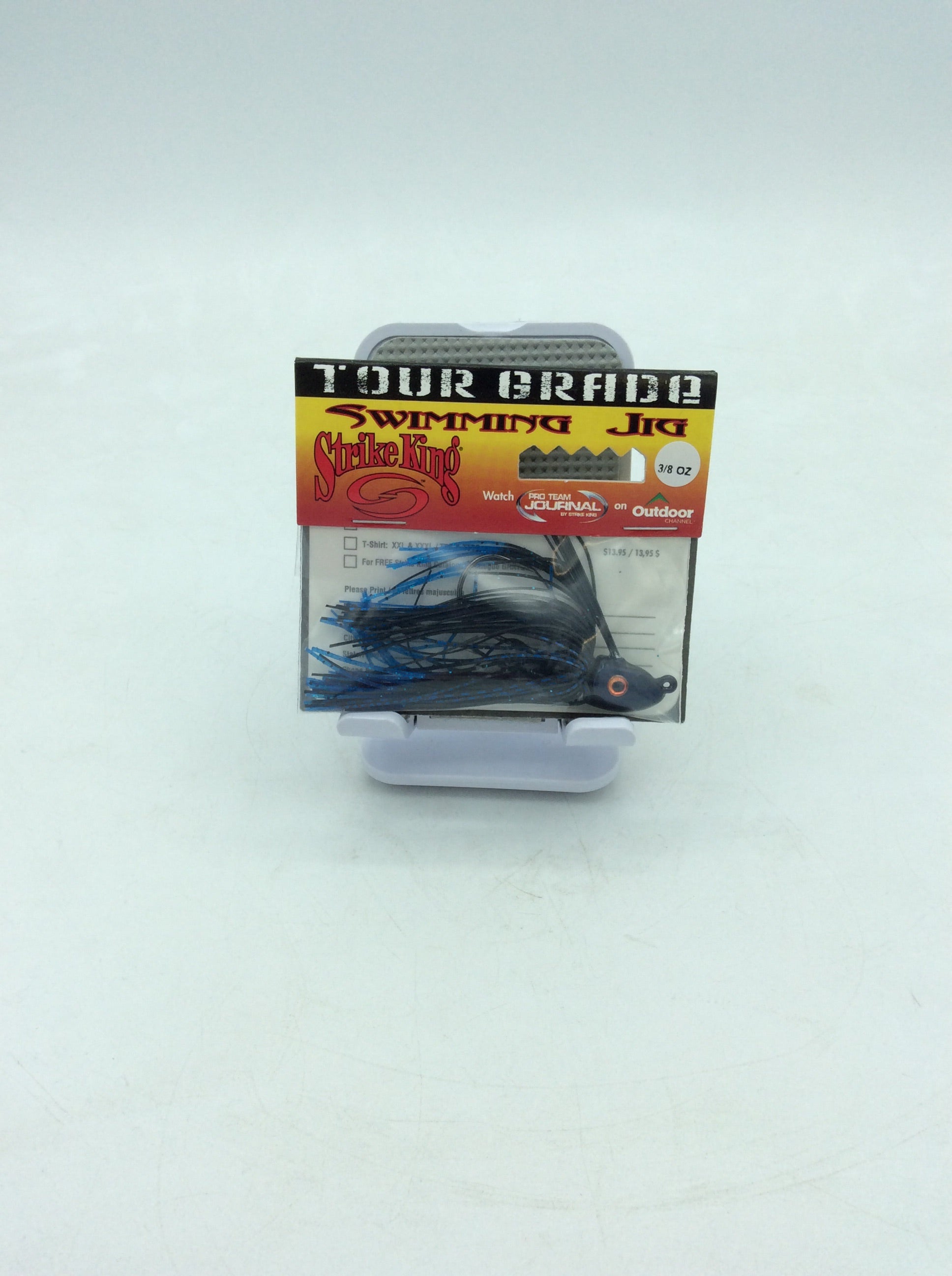 Strike King  Tour Grade Swim Jig 3\/8oz Black Blue TGSJ38-2