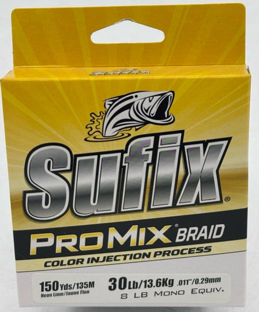 Sufix  ProMix Braid 30 lb Neon Lime 150 Yds  630-030L
