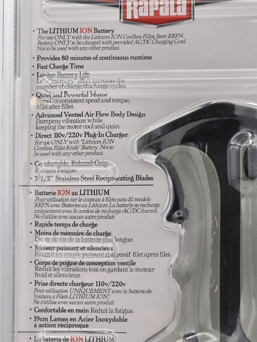 RAPALA Lithium Ion Rechargeable Fillet  RRFN