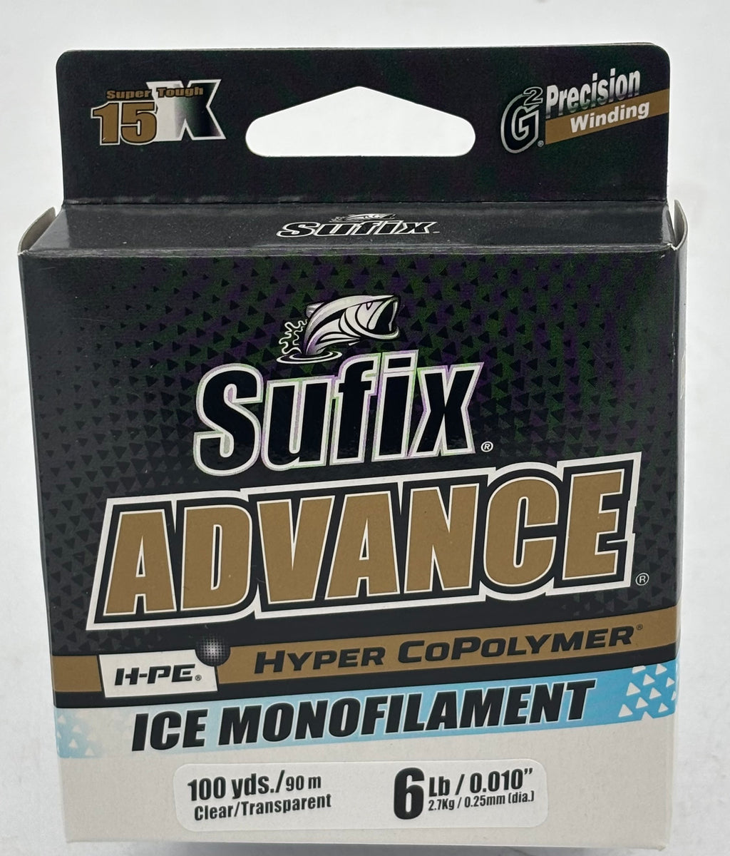 Sufix  Advance Ice Monofilament Clear 6 lb \/ 100 yds  606-006