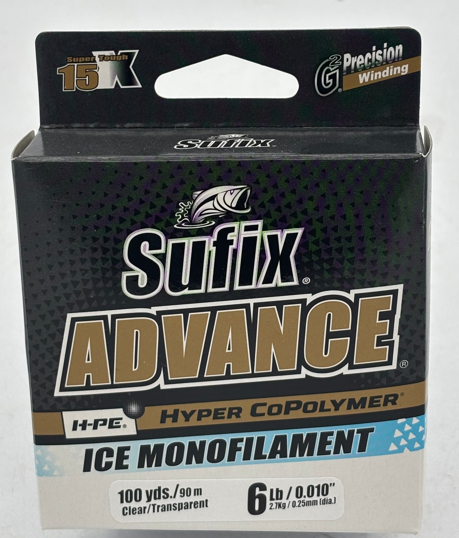 Sufix  Advance Ice Monofilament Clear 6 lb \/ 100 yds  606-006
