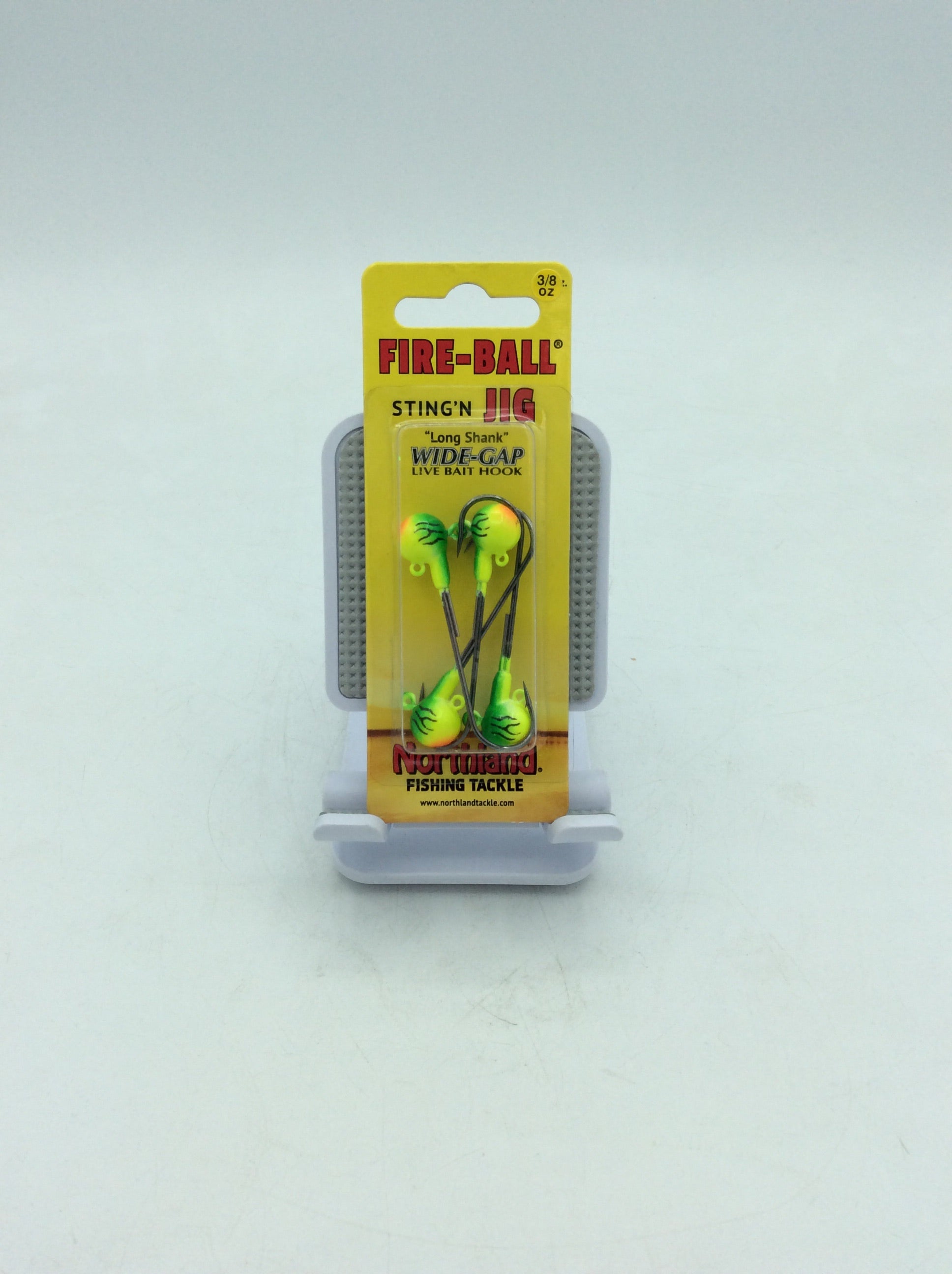 Northland Tackle  Long Shank Fire-Ball Jig, 3\/8 Oz, Firetiger, 4 -Pack 334-430