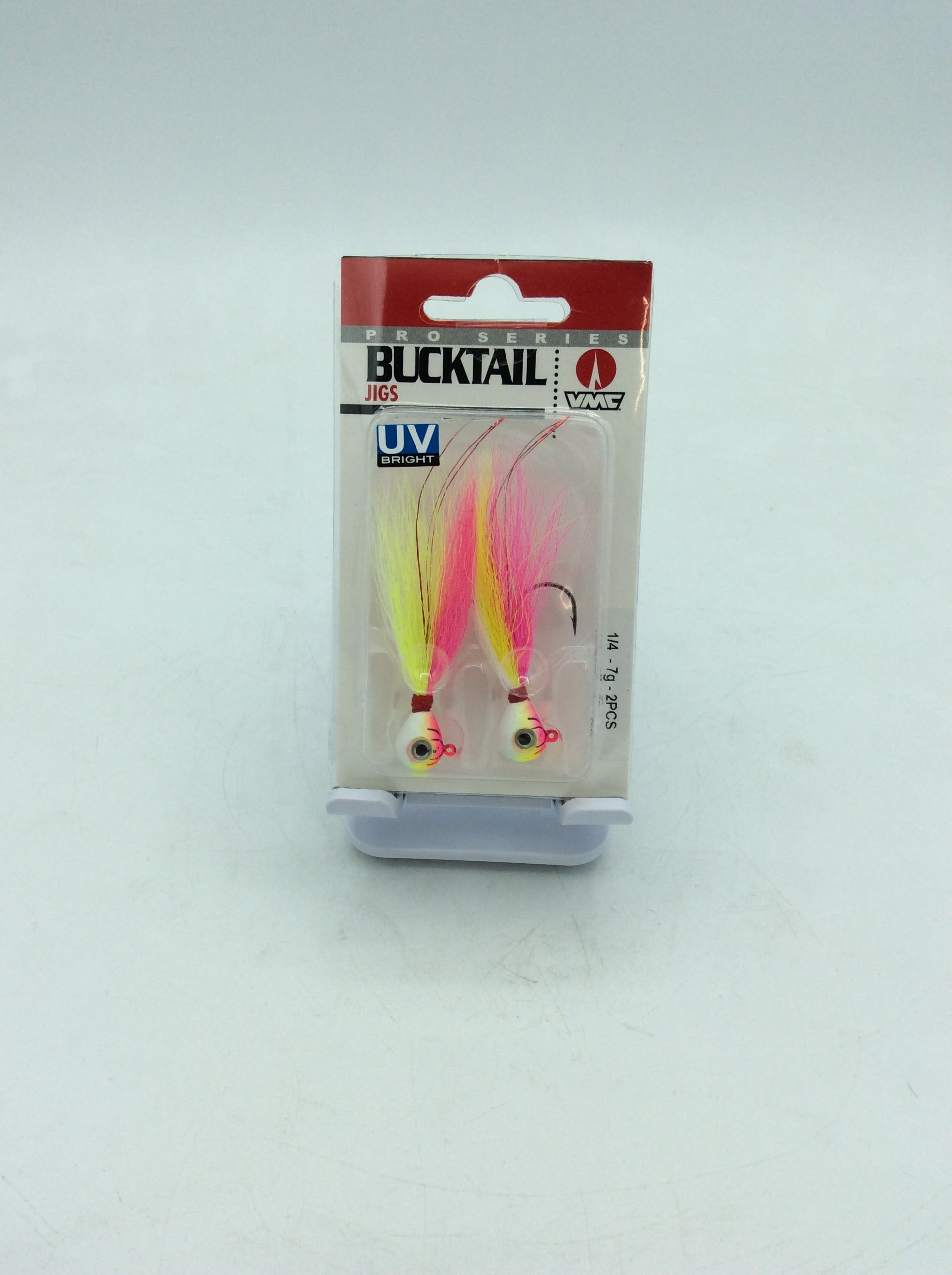 VMC  Bucktail Jig, Pink Fire, 2-pack BKJ14-PFU