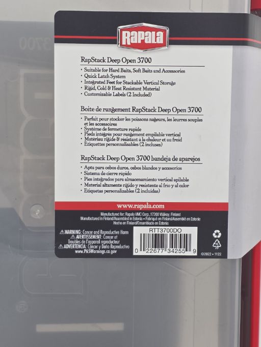 RAPALA  RapStack Deep Open 3700 RTT3700DO