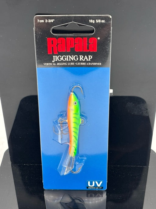 Rapala Jigging Rap-Green Tiger UV W7GTU