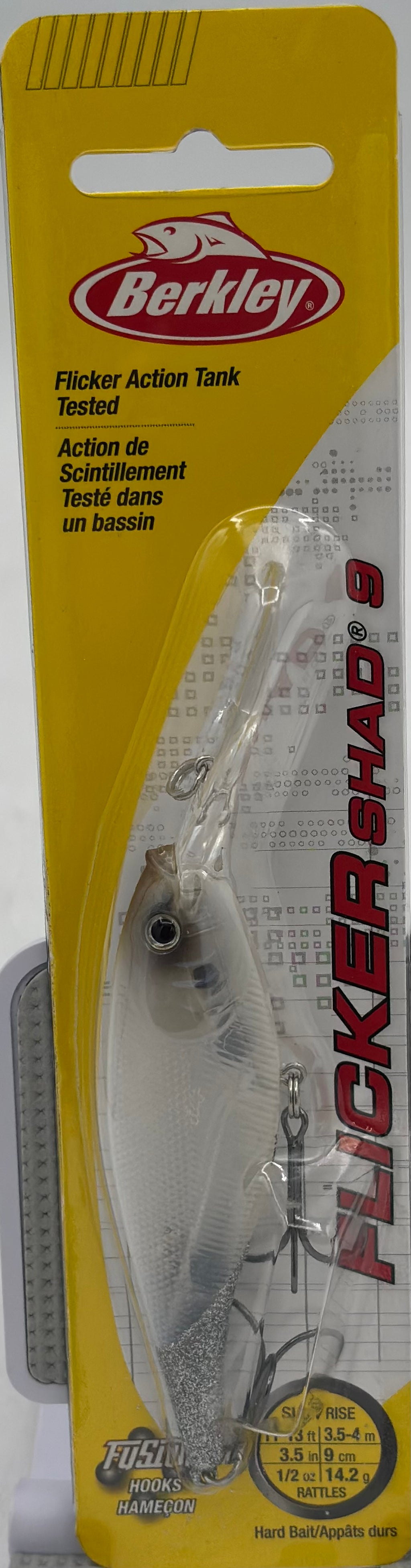 Berkley  Flicker Shad 9 Firetail Ghost Glitter 1\/2 oz 120-8159