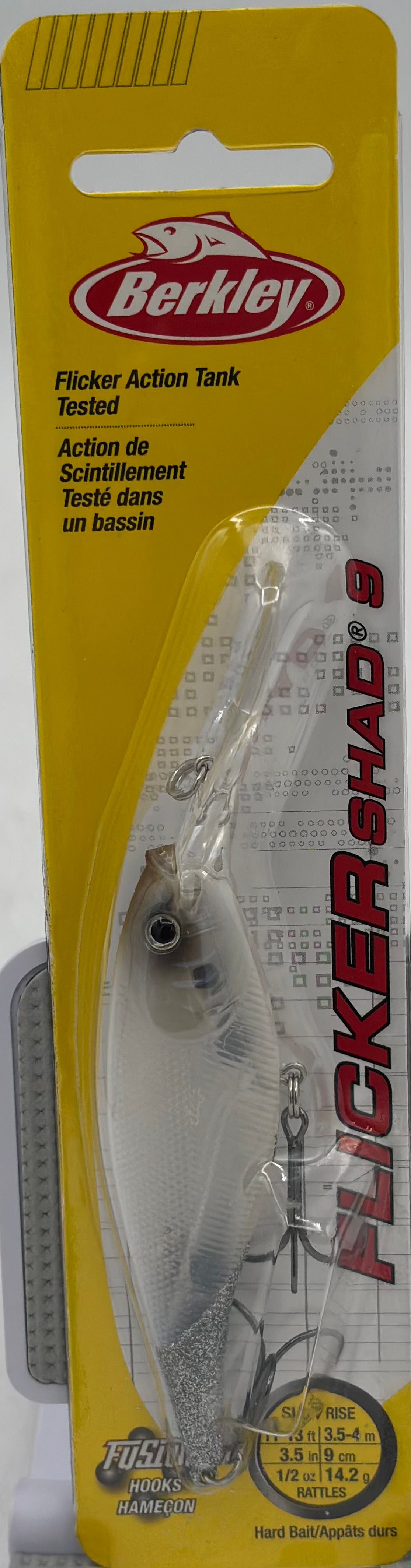 Berkley  Flicker Shad 9 Firetail Ghost Glitter 1\/2 oz 120-8159