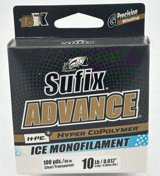 Sufix  Advance Ice Monofilament Clear 10 lbs \/ 100 yds  606-010