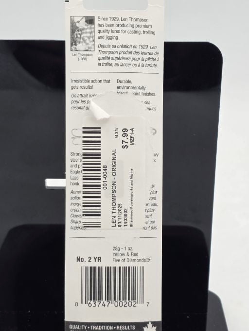 Len Thompson  2 YR - Yellow & Red Five of Diamonds TM - Original Series 001-0048