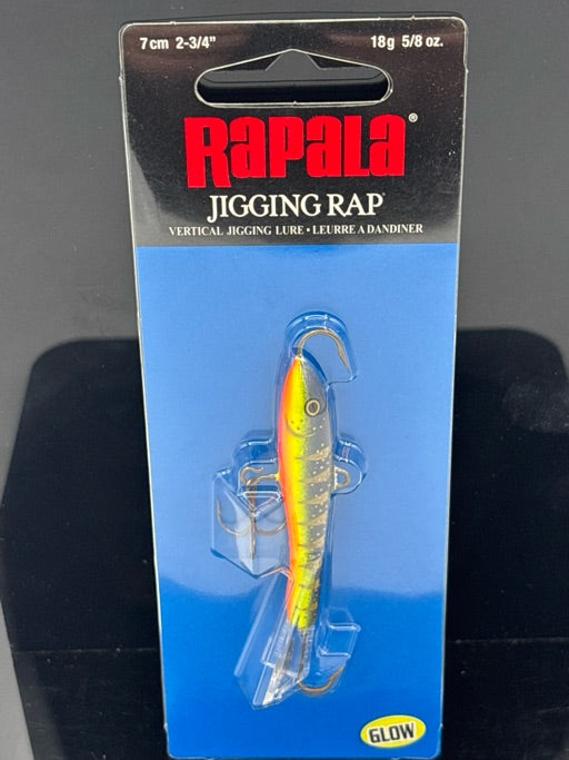 Rapala  Jigging Rap 7 Glow Hot Perch  W7GHP