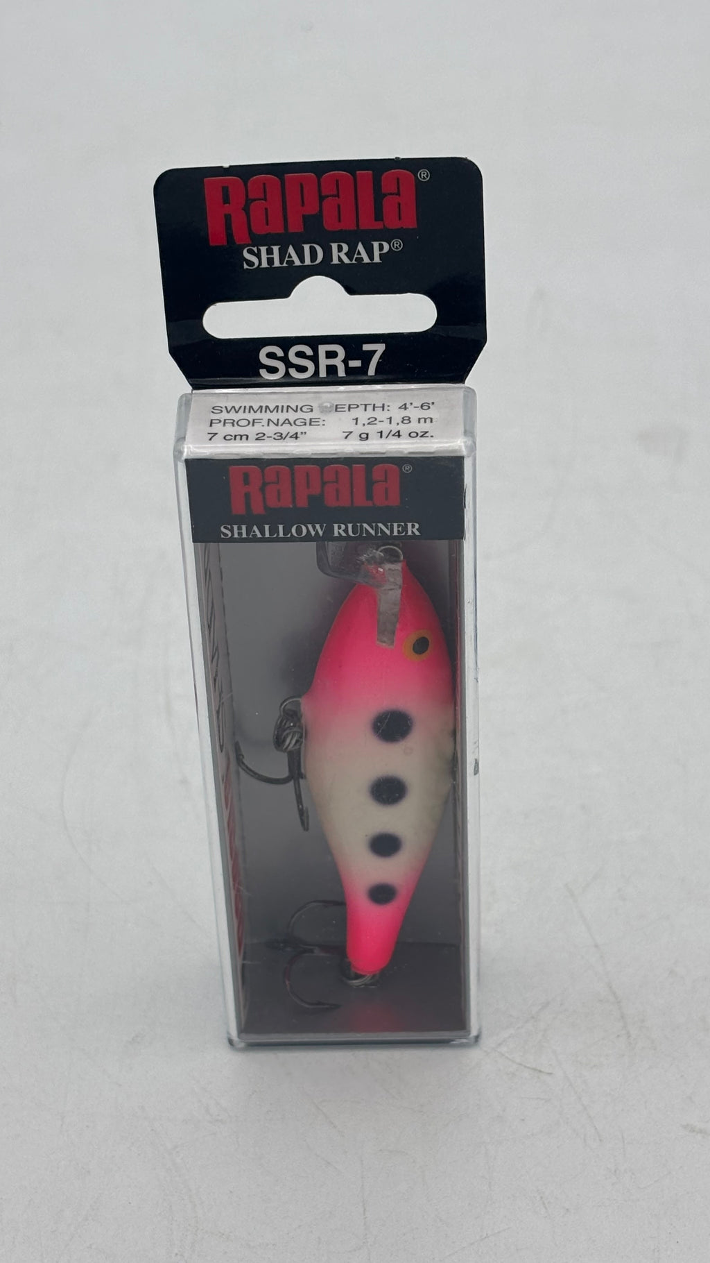 Rapala  Shallow Shad Rap 07 Glow Pink Squirrel  SSR07GPSQ
