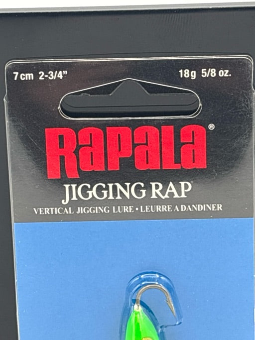 Rapala  Jigging Rap 7 Glow Slimy Lime  W7GSLM