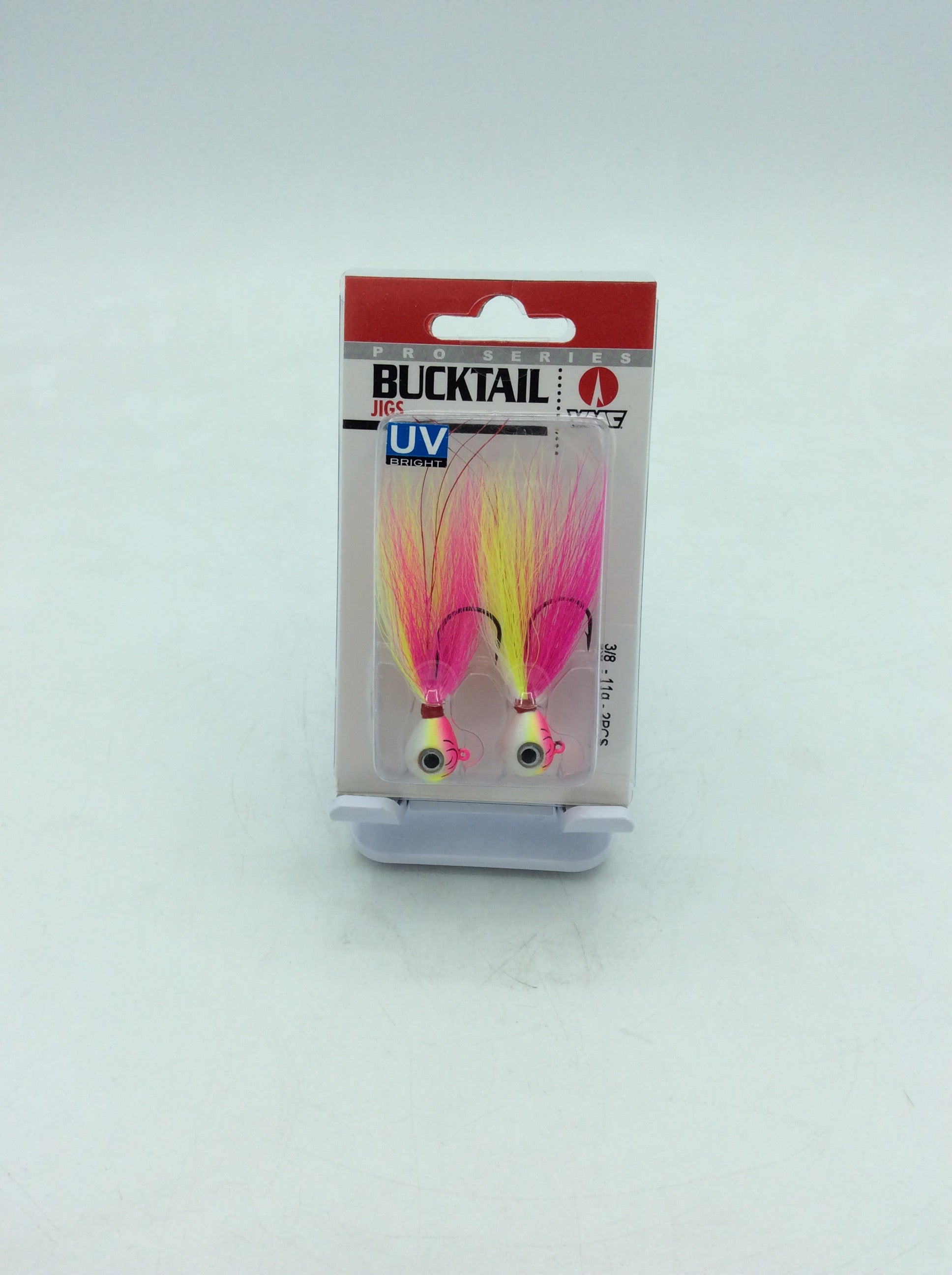 VMC  Bucktail Jig, Pink Fire, 2-pack BKJ38-PFU