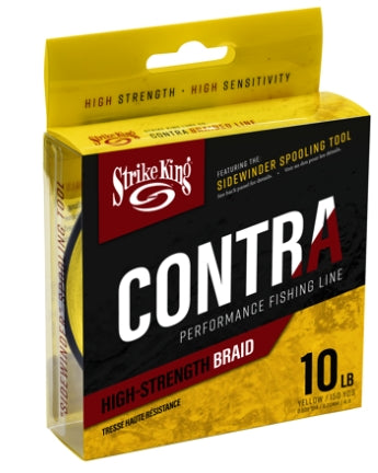 Strike King  Contra Braid 150yd\/10lb Hi Vis  LPB150-10Y