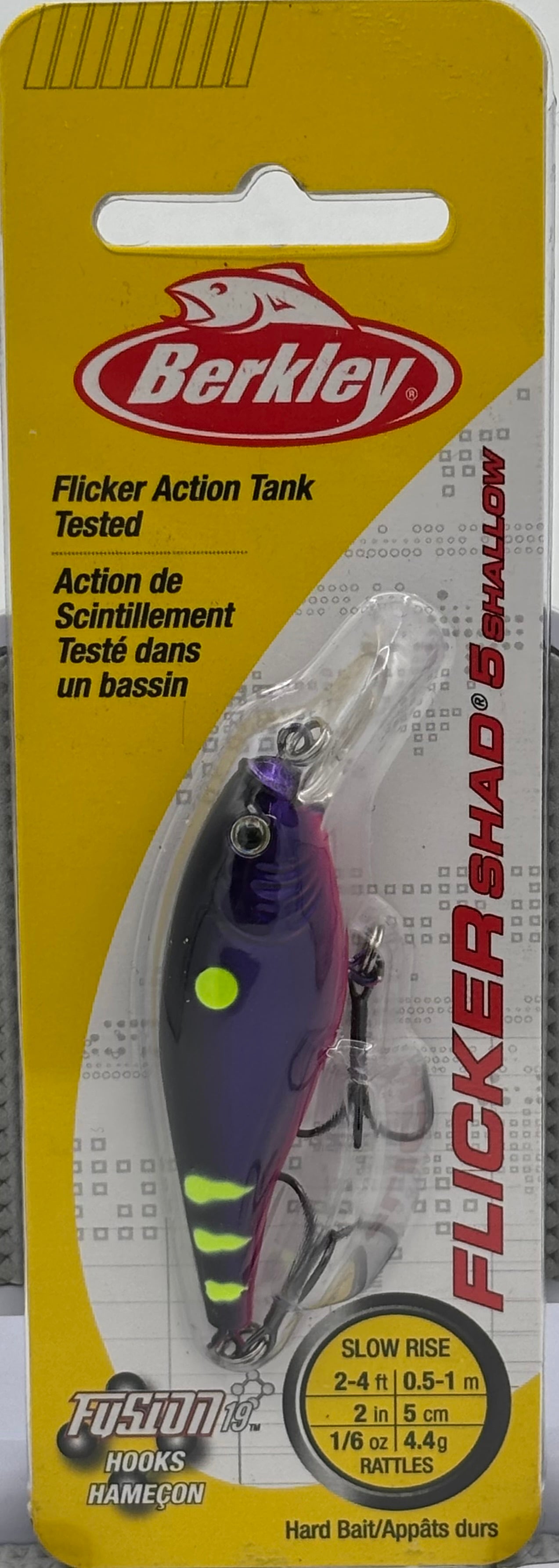 Berkley  Flicker Shad 5 Shallow Firetail Chrome Candy 1\/6 oz  120-9060