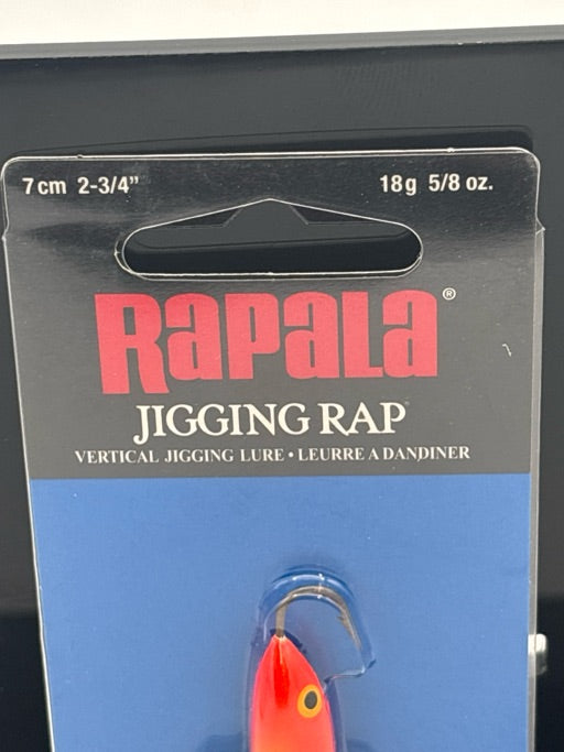 Rapala Jigging Rap 7 Gold Flo Red  W7GFR