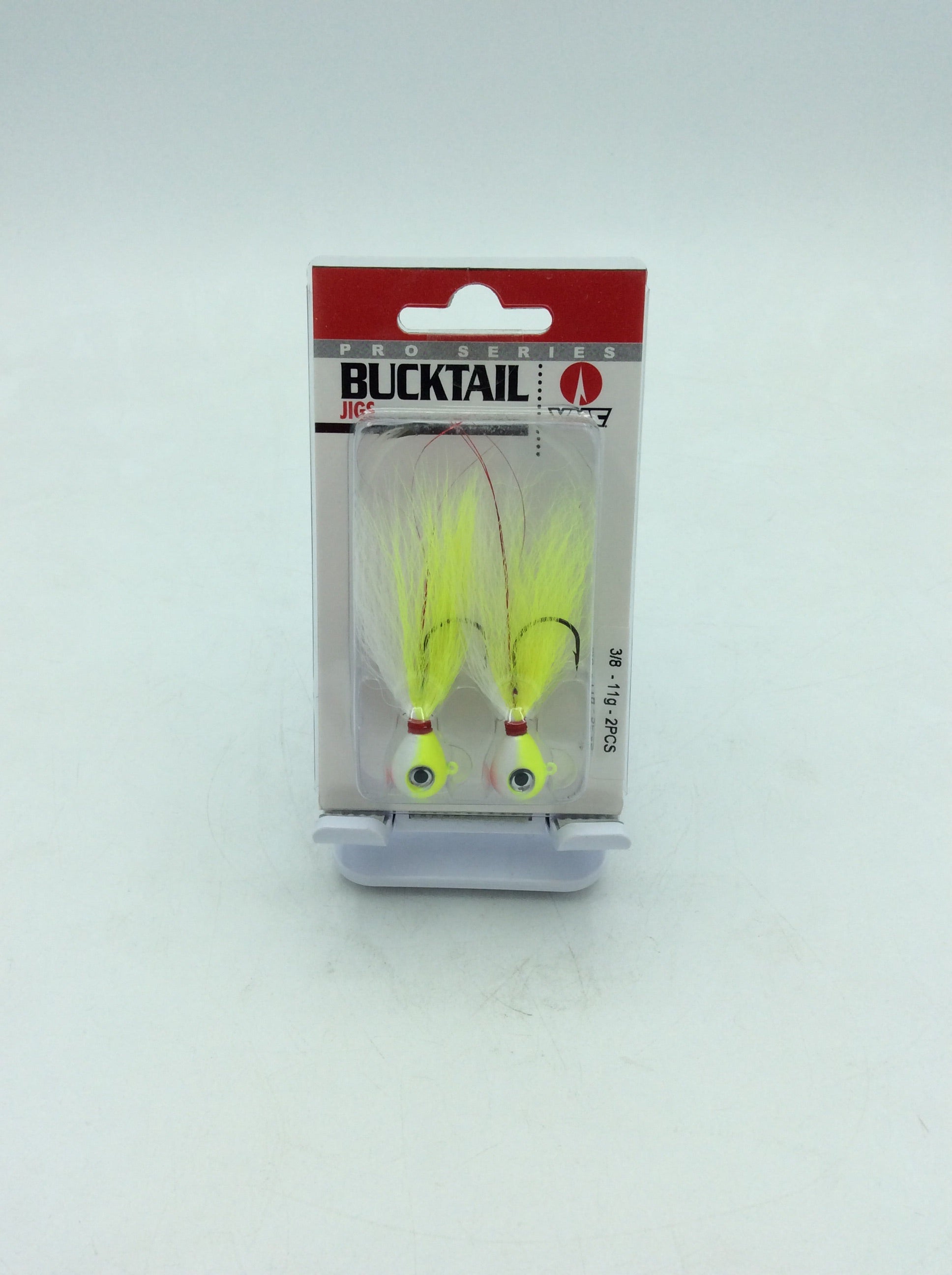 VMC  Bucktail Jig, Chart White, 2-pack BKJ38-CHW