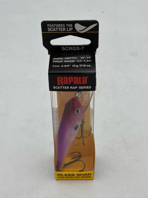 Rapala  Scatter Glass Shad 07 Glass Purple Clown  SCRGS07GPRCL