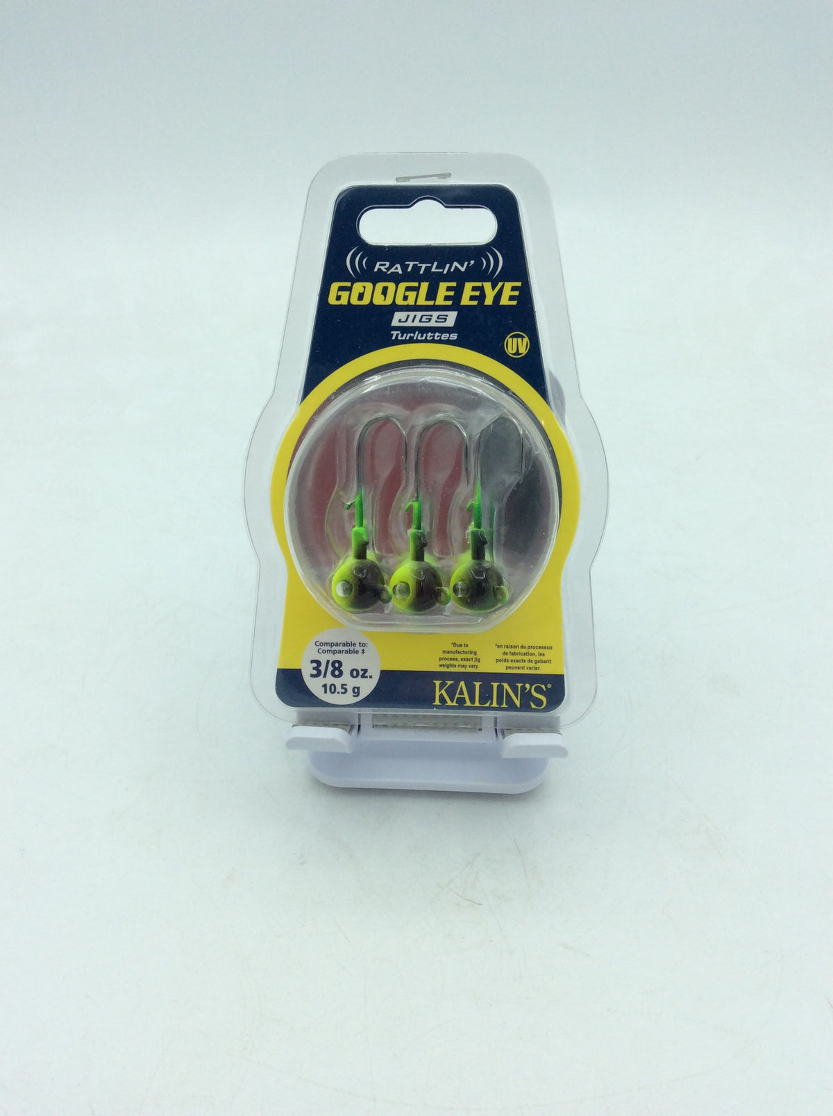Kalin\u2019s Tackle  Google Eye Jig 3\/8oz Fire Tiger, 3-pack 096-705