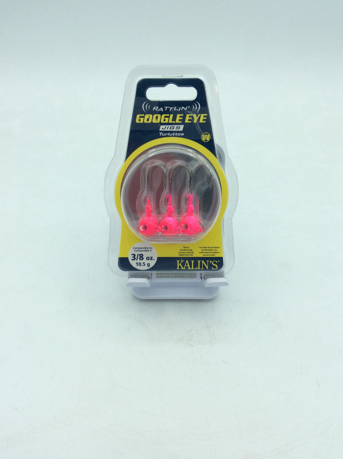 Kalin\u2019s Tackle  Google Eye Jig 3\/8oz, Pink, 3-Pack 096-707