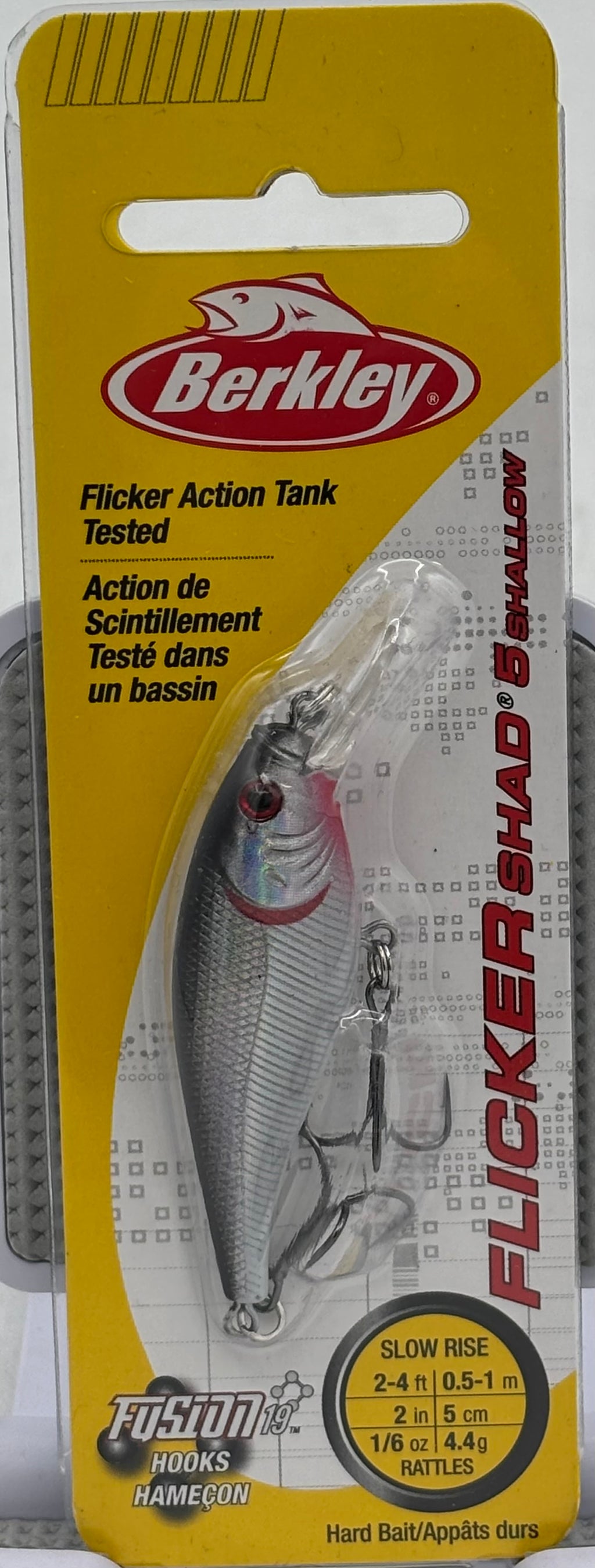 Berkley  Flicker Shad 5 Shallow Black Silver 1\/6 oz  120-9057