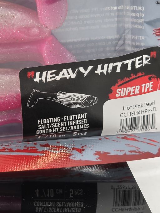 RAPALA Crush City Customs - Heavy Hitter - Hot Pink Pearl CCHEH4HPP-TL