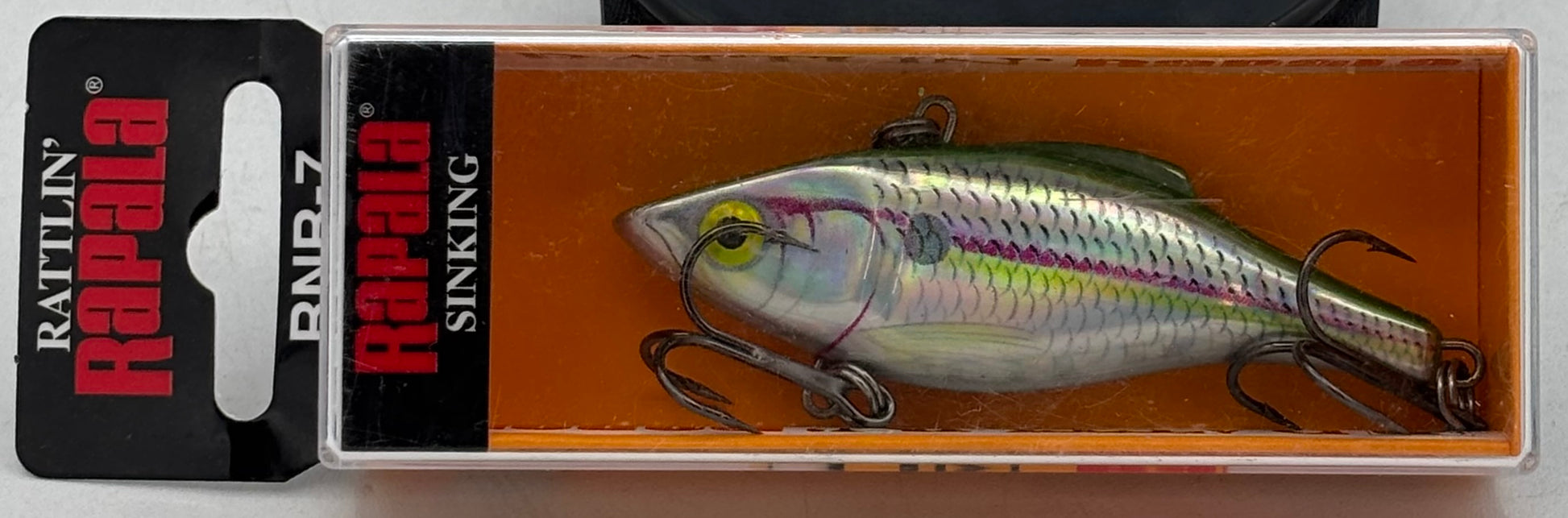 Rapala  Rattlin\u2019 Rapala 07 Holographic Emerald Shad  RNR07HESD