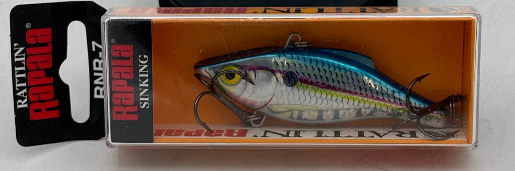 Rapala  Rattlin\u2019 Rapala 07 Holographic Blue Shad  RNR07HBSD