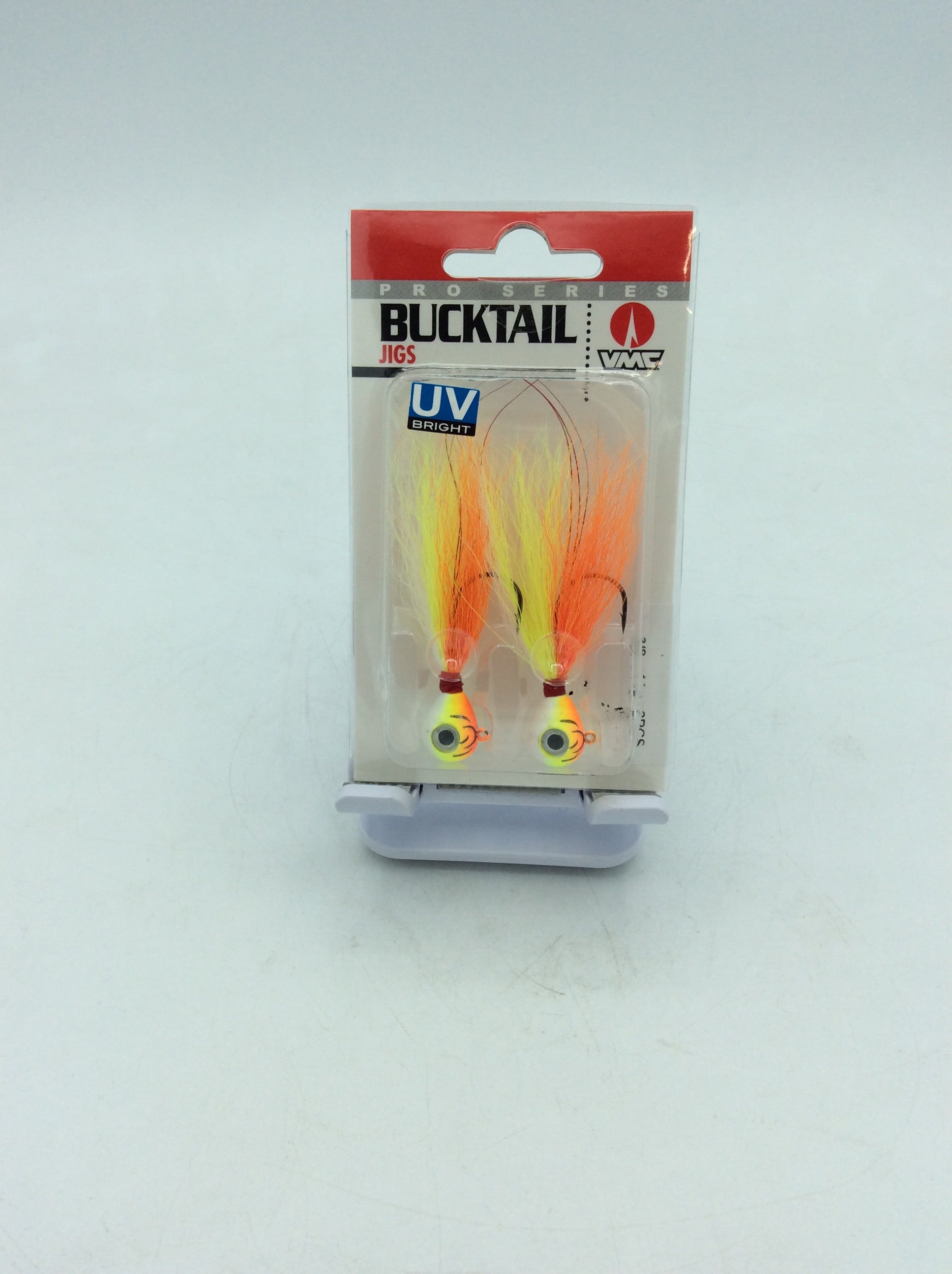 VMC  Bucktail Jig, Orange Fire, 2-pack BKJ38-OFU