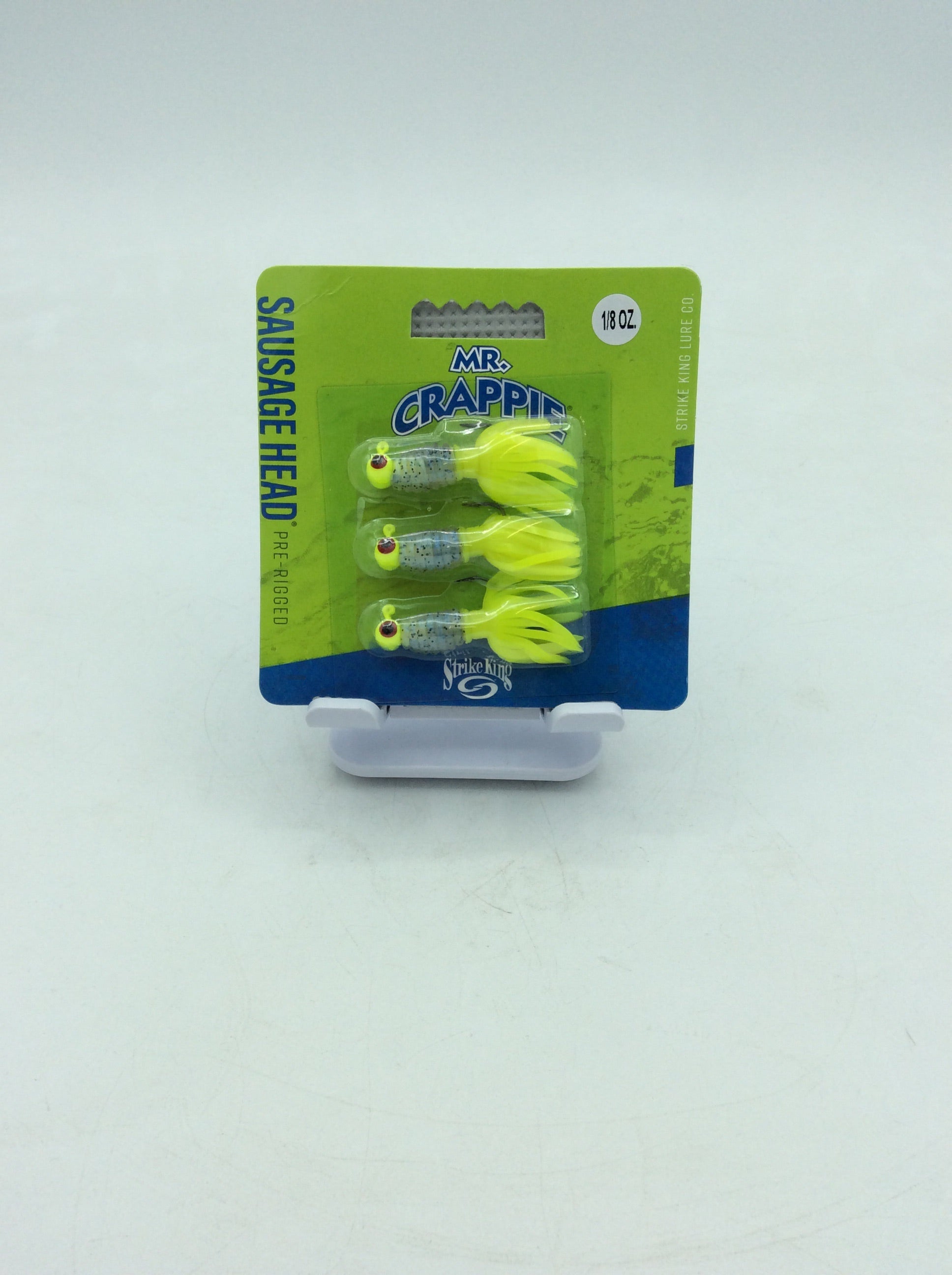 Strike King Mr Crappie Sausage Head 1\/8oz Jig Monkey Shine\/Chart, 3-Pack MRCSH18-227