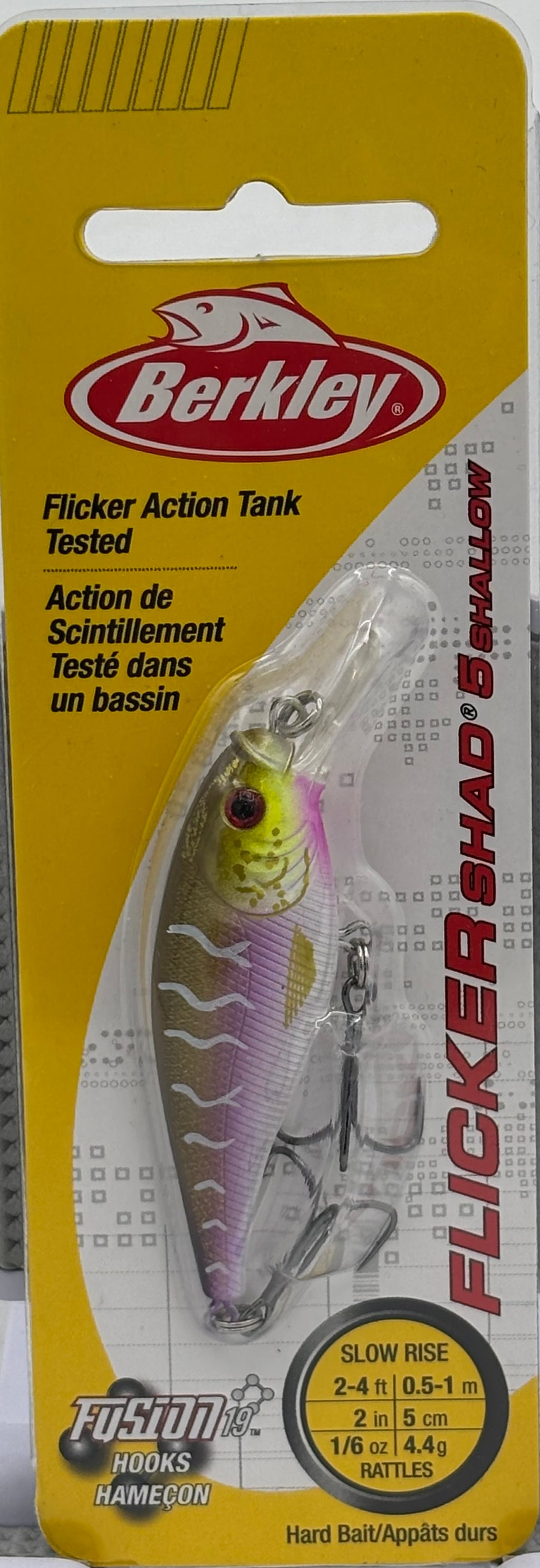 Berkley  Flicker Shad 5 Shallow Purple Tirger  1\/6 oz  120-9077